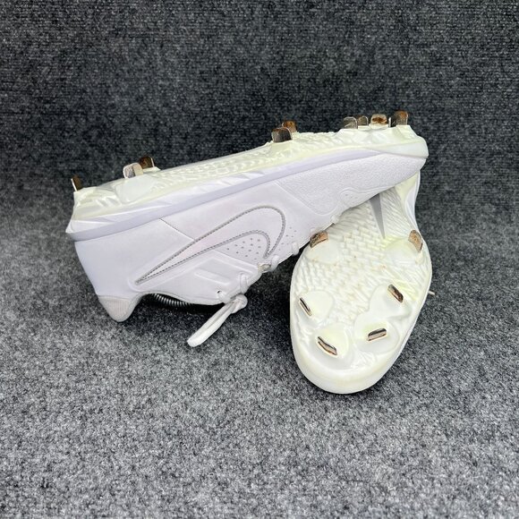 Nike Alpha Huarache Varsity Low Baseball‎ Cleats Men's 9.5 White Athletic Shoes - Picture 11 of 12